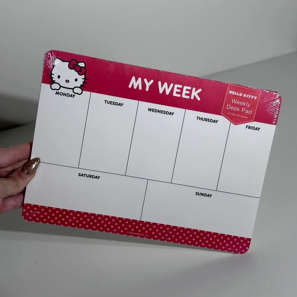 NWT Hello Kitty Weekly Desk Pad - Picture 2 of 3